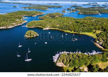 Aerial view of the Stockholm archipelago