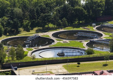 Aerial View Storage Tanks Sewage Water Stock Photo (Edit Now) 456597598