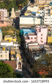 Aerial View Of Street In Bengaluru During The Early Morning Hour