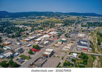 Aerial View Of Sturgis, South Dakota Which Hosts An Annual Motorcycle Rally
