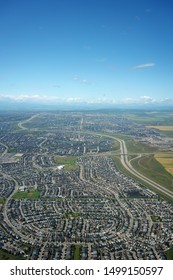 Aerial View Of Suburb Of Calgary, Canada
