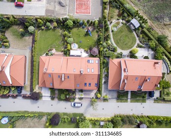 Aerial View Of Suburban Houses