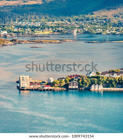 Similar – Image, Stock Photo Entrance to Alesund (Norway)