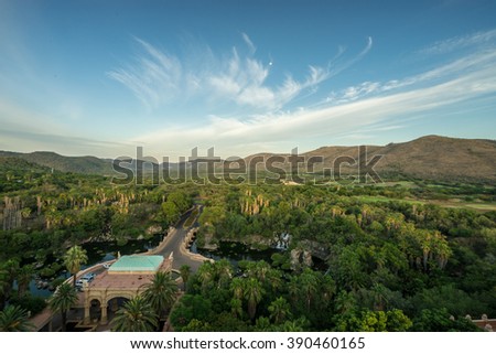 Aerial view of suncity in South Africa