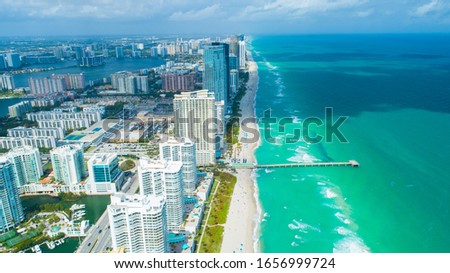 Aerial view of Sunny Isles Beach. Miami. Florida. USA. 