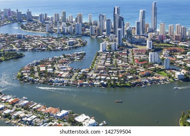 Aerial View Of Surfers Paradise, Queensland, Australia