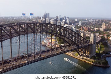 Aerial View Of Sydney Harbour Bridge