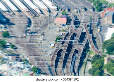 Aerial View Of Sydney Train Station.