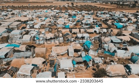 Aerial View of the Syrian refugee camps.