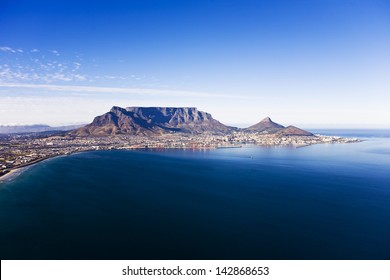 Aerial view of Table Mountain, Cape Town, South Africa