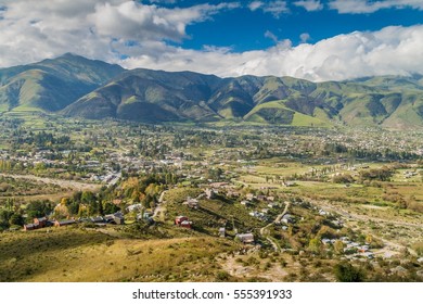 Aerial view of Tafi del Valle, Argentina