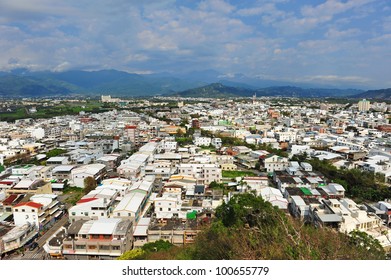 Aerial View Of Taitung City In Taiwan