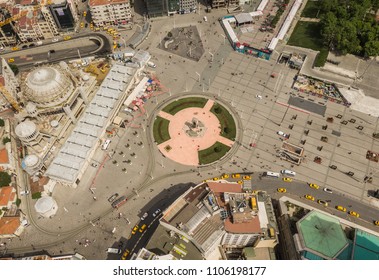 Aerial View Of Taksim Square In Istanbul