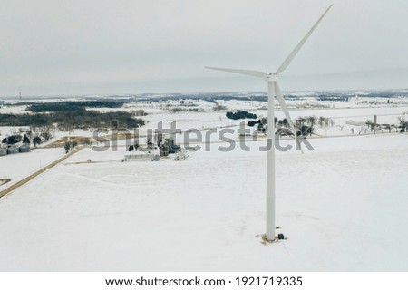 Similar – Foto Bild aerial view of wind turbines field energy