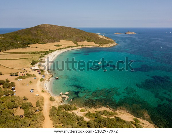 Aerial View Tamarone Beach Plage De Stock Photo Edit Now