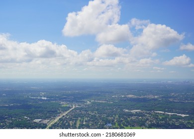 Aerial View Of Tampa Bay, St Petersburg And Clearwater In Florida, USA