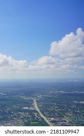 Aerial View Of Tampa Bay, St Petersburg And Clearwater In Florida, USA