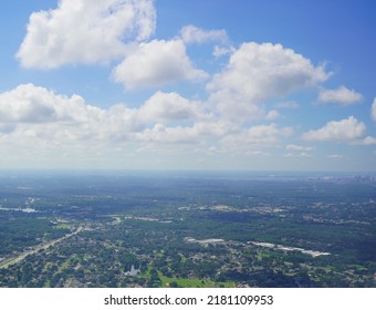 Aerial View Of Tampa Bay, St Petersburg And Clearwater In Florida, USA