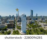 Aerial view of the Texas State Capitol Building In the city of Austin, Texas.  