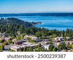An aerial view of Three Tree Point in Burien, Washington.