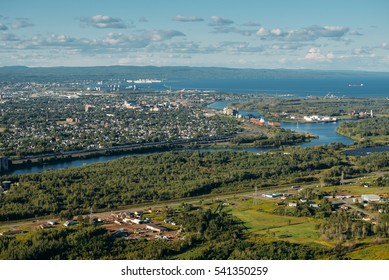 Aerial View To Thunder Bay From Mount McKay, Ontario, Canada