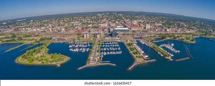 Aerial View Of Thunder Bay, Ontario On Lake Superior In Summer