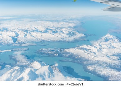 Aerial View Of Torres Del Paine National Park In Chile