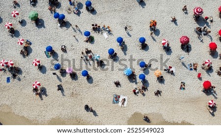 Similar – Aerial Summer View Of Crowded Beach Full Of People