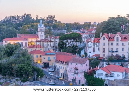 Aerial view of the town hall in Sintra, Portugal.