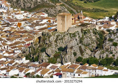 Aerial View Of The Town Of Cañete La Real In The Province Of Malaga. Andalusia, Spain