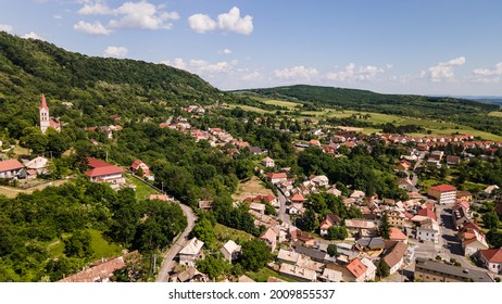 Aerial View Of The Town Of Modry Kamen In Slovakia