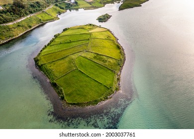 Aerial View Of The Townland Of Illancreeve, Lackaduff - County Donegal, Ireland