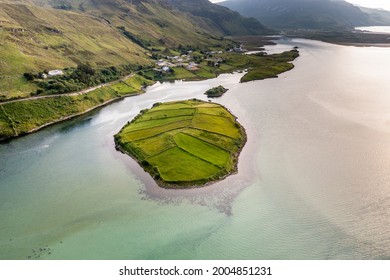 Aerial View Of The Townland Of Illancreeve, Lackaduff - County Donegal, Ireland