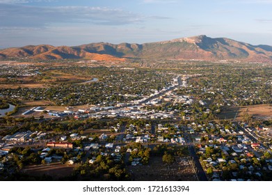 Aerial View Of Townsville, Queensland, Australia, A Port City On The Coral Sea In A Mining And Agricultural Area Near The Great Barrier Reef