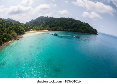 Aerial View Of Tropical Island Of Koh Wai, Thailand