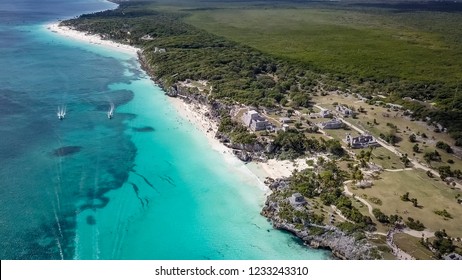 Aerial View Of Tulum Mexico