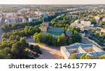 Aerial view of Turku Cathedral in summer day in Finland.