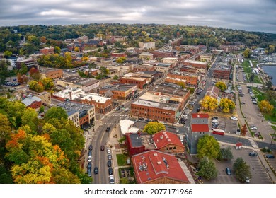 Aerial View Of The Twin Cities Suburb Of Stillwater, Minnesota