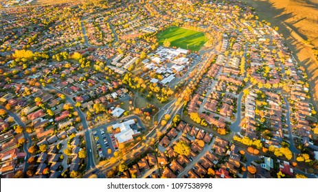Aerial View Of A Typical Australian Suburb