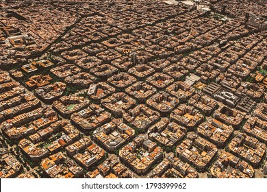 Aerial View Typical Buildings Barcelona Cityscape Stock Photo ...