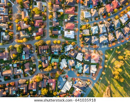 Aerial view of a typical suburb in Australia Foto stock © 