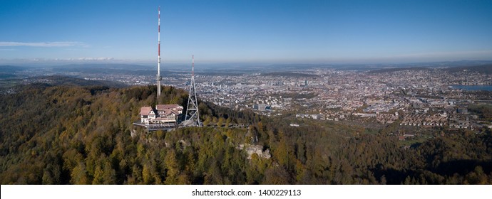 Aerial View Of Uetliberg Mountain In Zurich, Switzerland