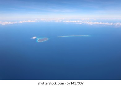 Aerial view of the uninhabited Plana Cay islands located in the southern Bahamas; east of Acklins Island and west of Mayaguana Island. - Powered by Shutterstock