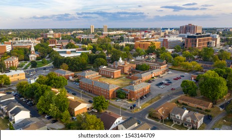 Aerial View University Campus Area Looking Into The City Suberbs In Lexington KY