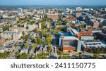 Aerial View of University Campus and Urban Mix, Ann Arbor