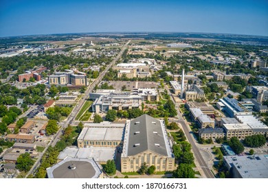 Aerial View Of A University In Manhattan, Kansas