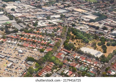 Aerial View Of The Urban Area Near Sydney Airport, Australia, Dec 2019