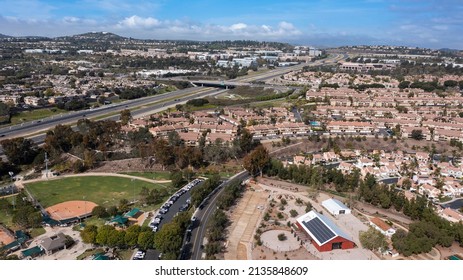 Aerial View Of The Urban Core Of Orange County City Of Aliso Viejo, California, USA.