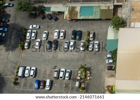 Aerial View of Urban Parking Lot, Colombo, Sri Lanka