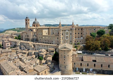 Aerial View Of Urbino, Pesaro And Urbino Province, Italy 